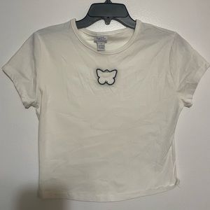 Rue 21 cropped white baby tee